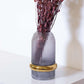 Vaso Decorativo de Vidro Horo Cinza 21 cm