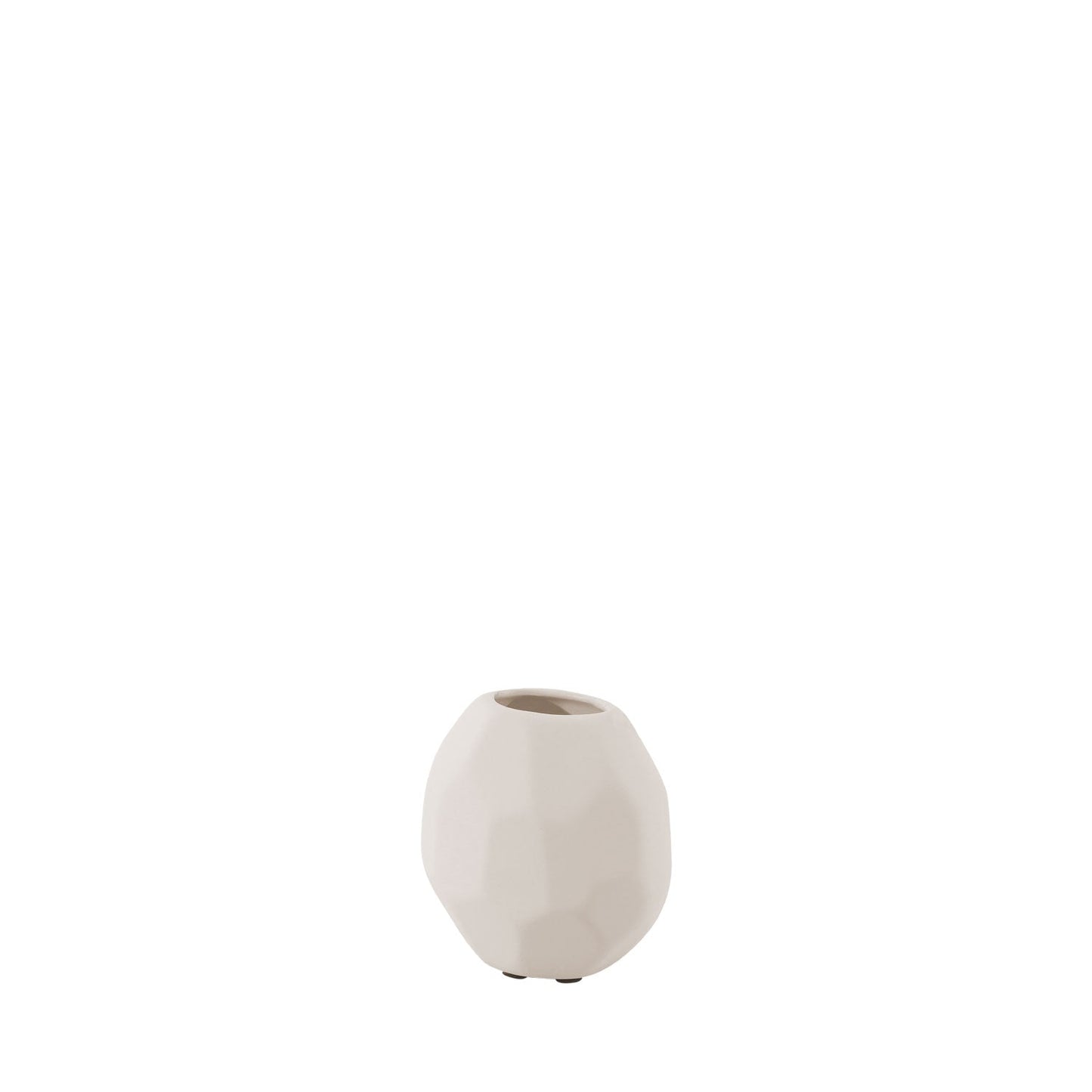 Vaso Decorativo em Cerâmica  Hexa Off White 13 cm