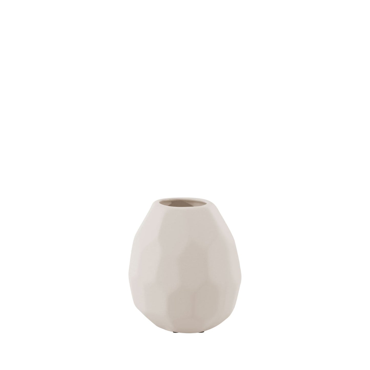 Vaso Decorativo em Cerâmica  Hexa Off White 16 cm