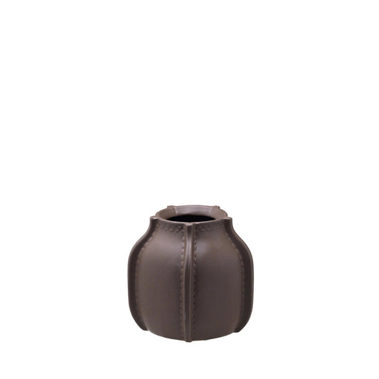 Vaso Decorativo em Cerâmica Marrom 14 cm