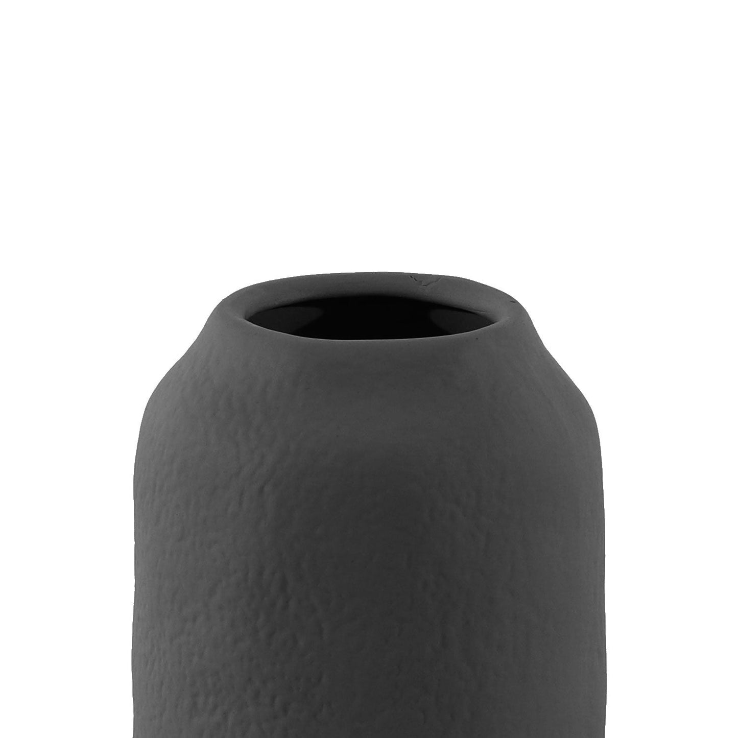 Vaso Decorativo em Cerâmica Pan Preto 14 cm