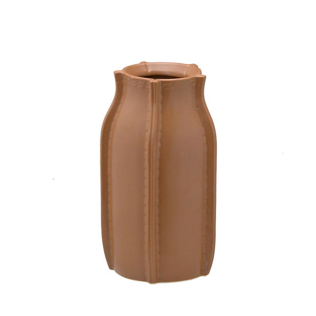 Vaso Decorativo em Cerâmica Tânger Caramelo 24 cm