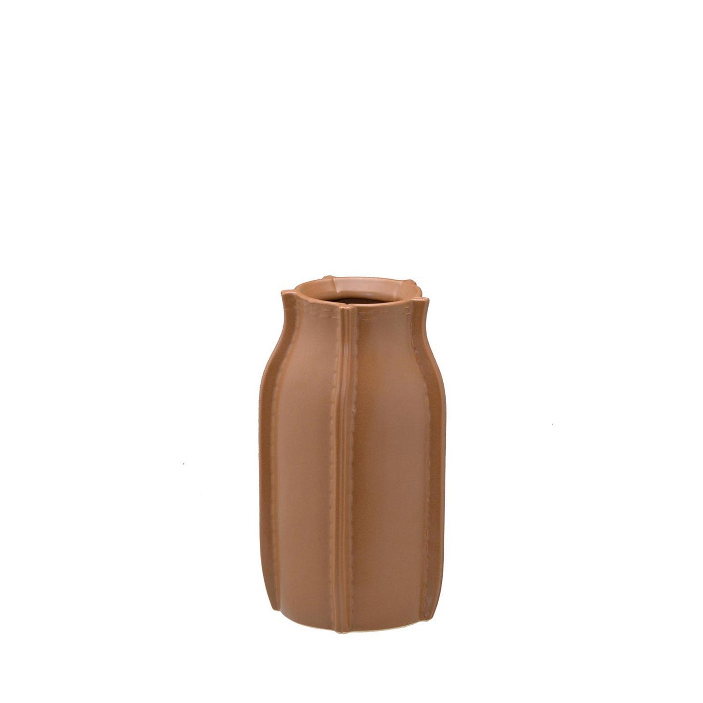Vaso Decorativo em Cerâmica Tânger Caramelo 24 cm