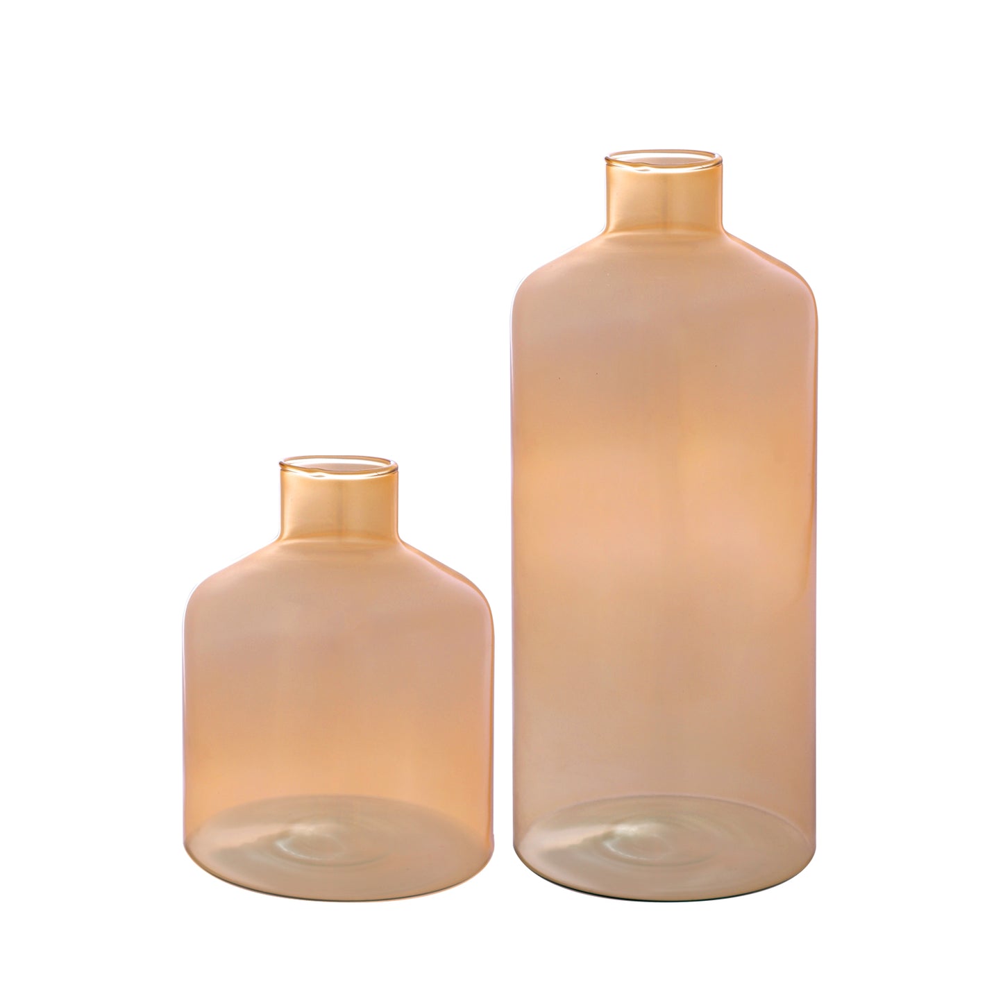 Vaso Decorativo em Vidro Bottle Gold 37 cm