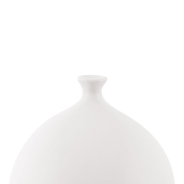 Vaso de Cerâmica Funchal Off White 22 cm