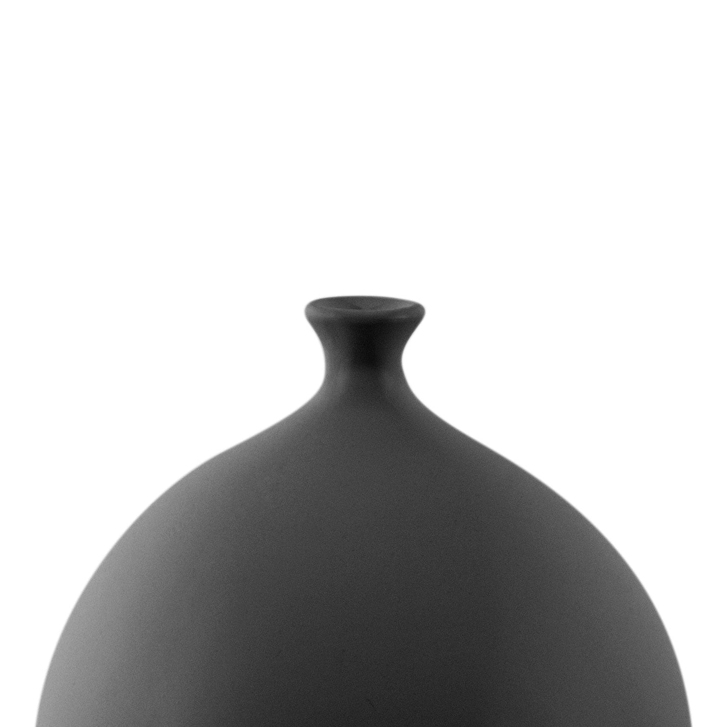 Vaso de Cerâmica Funchal Preto 22 cm