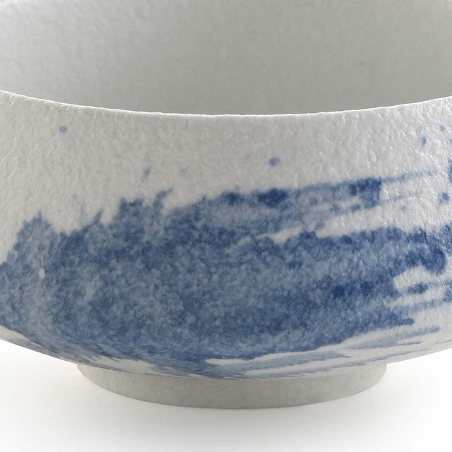 Bowl de Cerâmica Erétria Branco e Azul 13 cm
