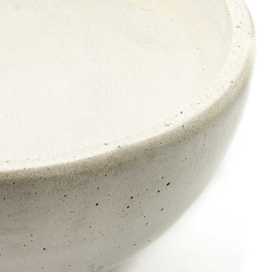 Bowl de Concreto Ródio Branco 19 cm