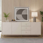 Buffet Jasper 185 cm - Off White Fosco c/ Dourado - Província - Buffet