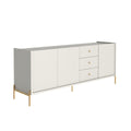 Buffet Jasper 185 cm - Off White Fosco c/ Dourado - Província - Buffet