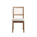 Cadeira de Madeira Saga Linho Bege