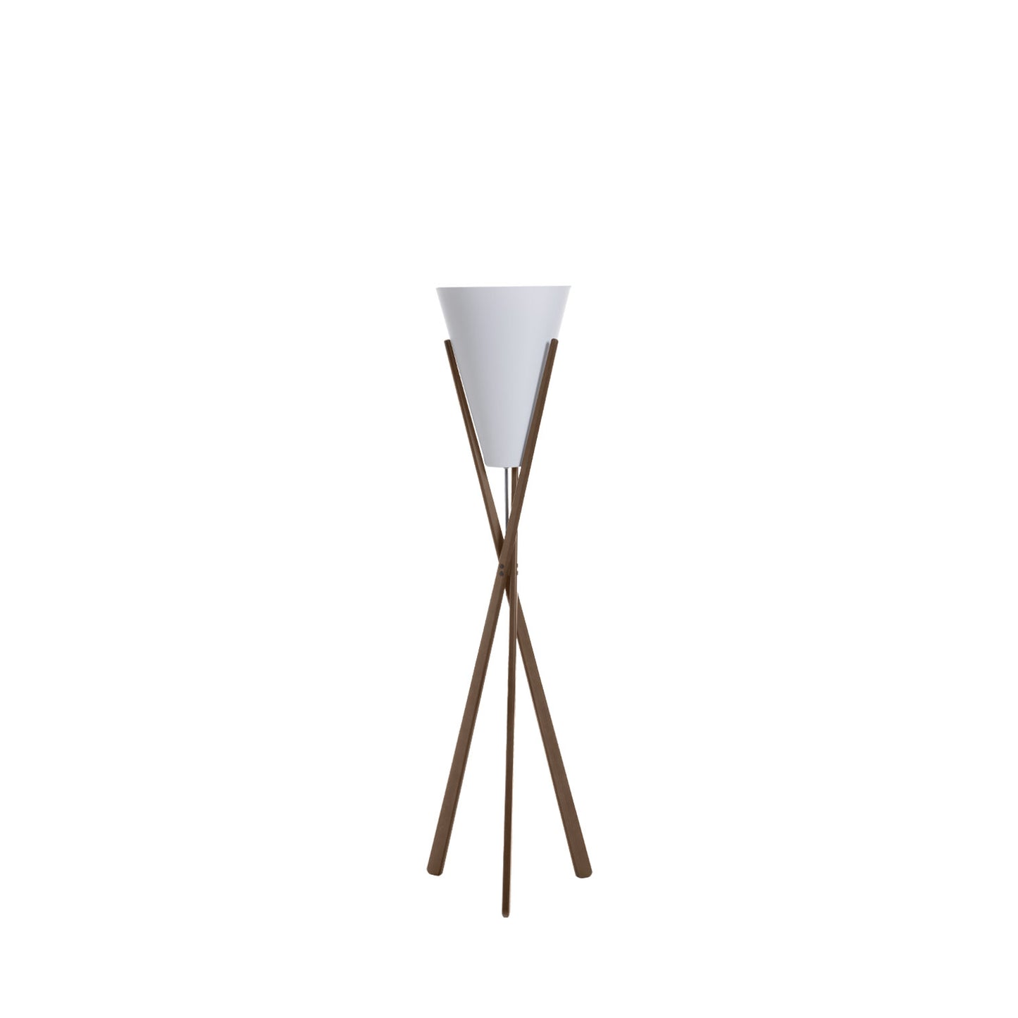 Luminária de Piso Louise Imbuia/Branca 150 cm