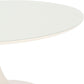 Mesa de Centro Saarinen Monocromática Tampo de Vidro 80 cm - Off White