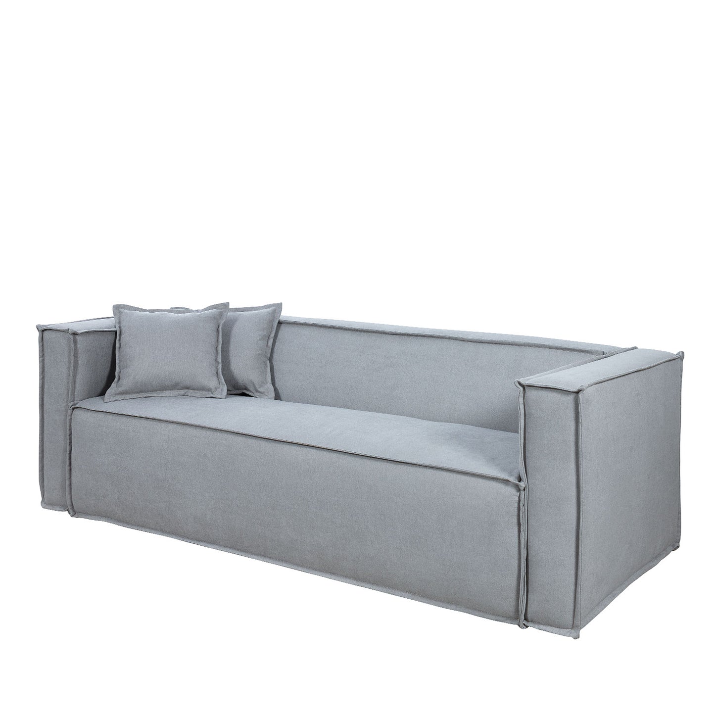 Sofá Freddo 205 cm - Veludo Fosco Cinza Granito