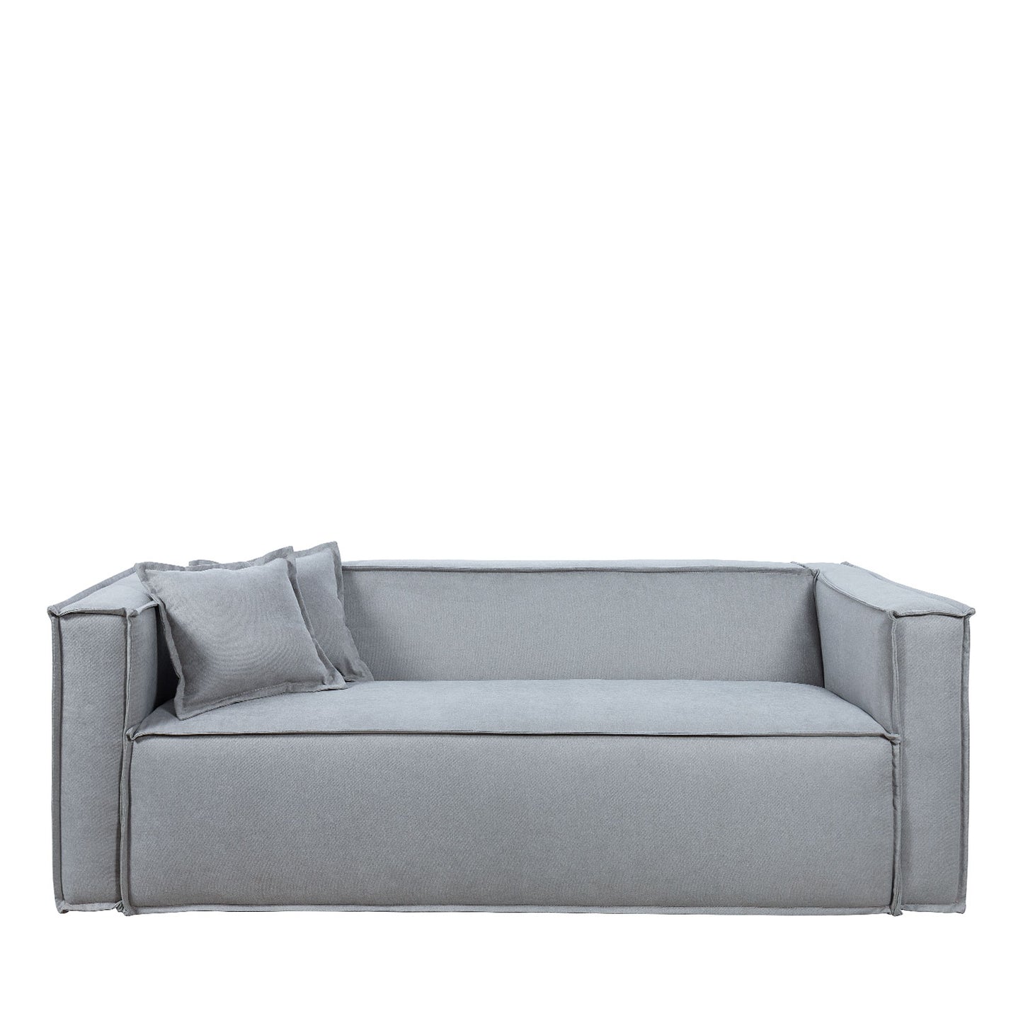 Sofá Freddo 205 cm - Veludo Fosco Cinza Granito