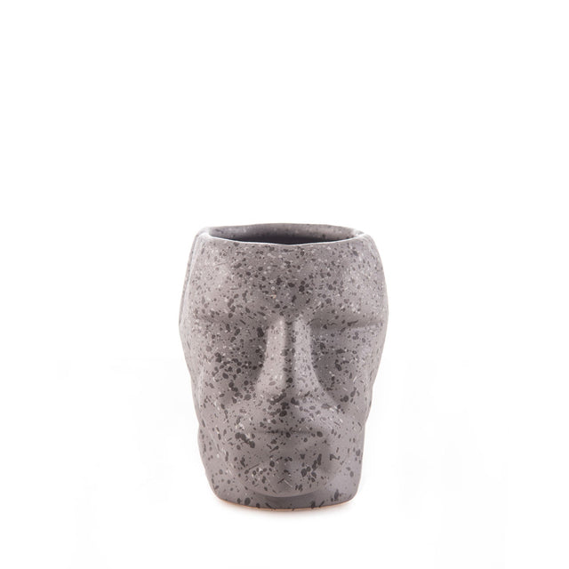 Vaso Decorativo Cerâmica Culver Cinza Granito 14 cm